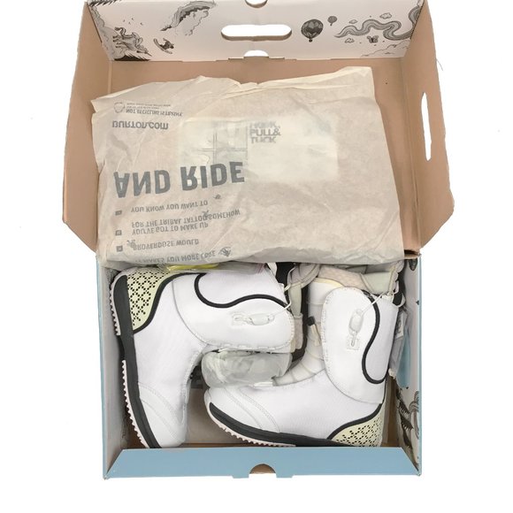 NEW $279 Burton Axel Womens Snowboard Boots! White  Size 5 or 5.5 Euro 35 or 36 - Picture 1 of 2